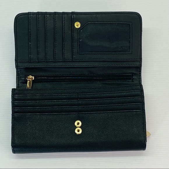 LAURA JONES Black Silver Butterfly Large Purse - Picture 4 of 7